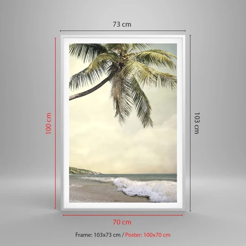 Poster in white frmae - Tropical Dream - 70x100 cm