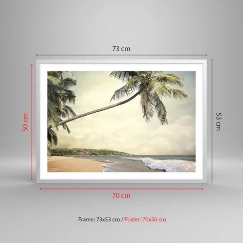 Poster in white frmae - Tropical Dream - 70x50 cm