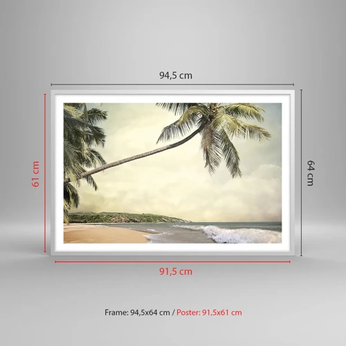 Poster in white frmae - Tropical Dream - 91x61 cm