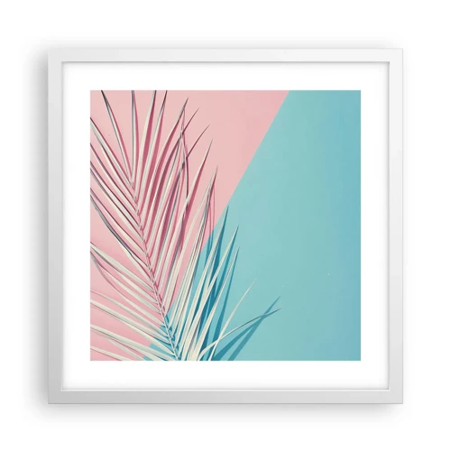 Poster in white frmae - Tropical impression - 40x40 cm
