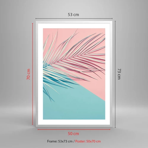 Poster in white frmae - Tropical impression - 50x70 cm