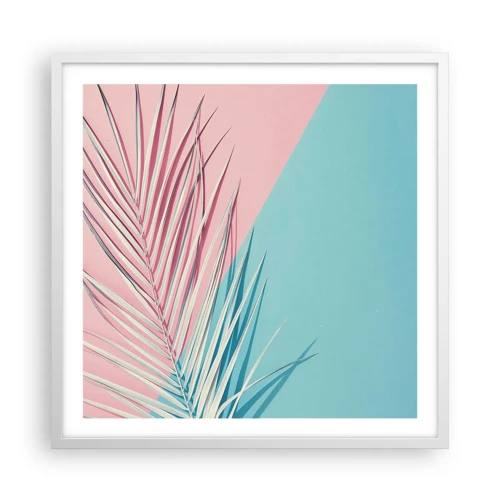 Poster in white frmae - Tropical impression - 60x60 cm