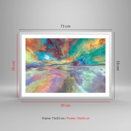Poster in white frmae - Two Skies - 70x50 cm