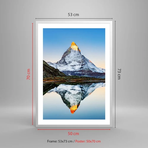 Poster in white frmae - Two Worlds - 50x70 cm