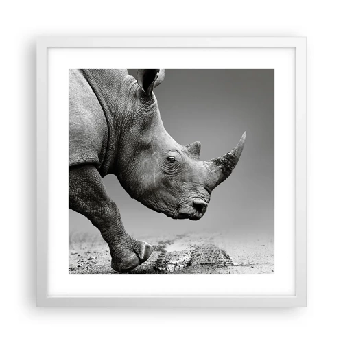 Poster in white frmae - Uncontrolled Power - 40x40 cm