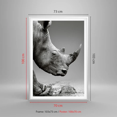 Poster in white frmae - Uncontrolled Power - 70x100 cm