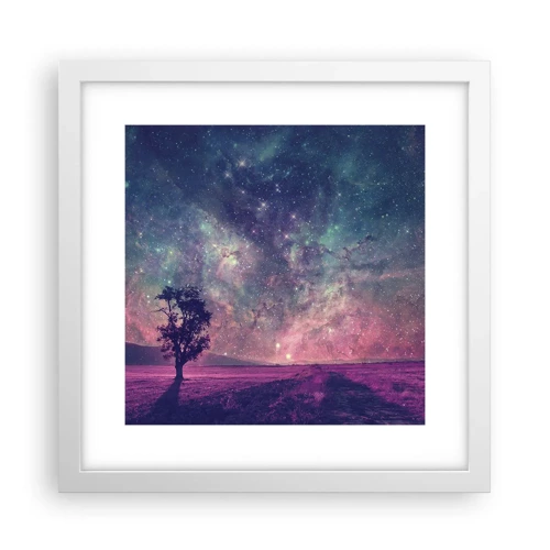 Poster in white frmae - Under Magical Sky - 30x30 cm