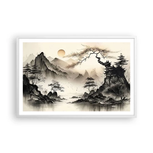 Poster in white frmae - Unique Charm of the Orient - 91x61 cm