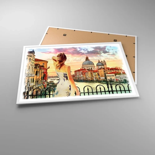 Poster in white frmae - Venice Adventure - 100x70 cm
