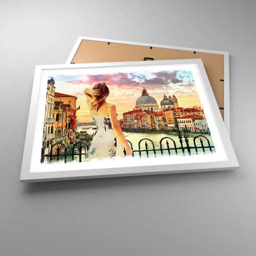 Poster in white frmae - Venice Adventure - 50x40 cm