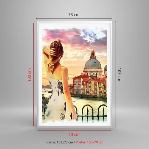 Poster in white frmae - Venice Adventure - 70x100 cm