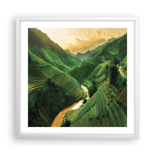 Poster in white frmae - Vietnamese Valley - 50x50 cm
