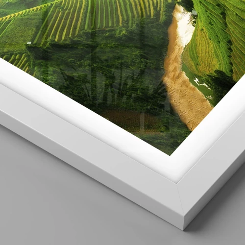 Poster in white frmae - Vietnamese Valley - 70x100 cm
