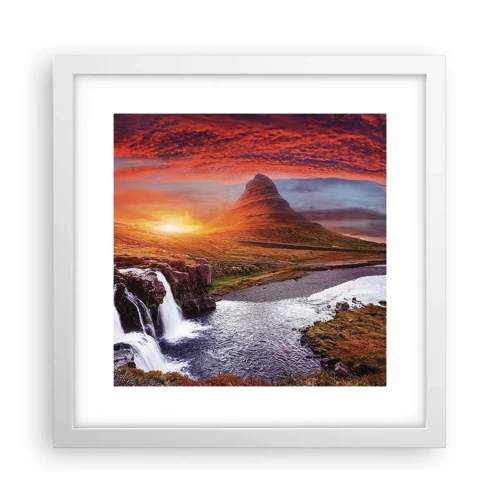 Poster in white frmae - View of Middle-Earth - 30x30 cm