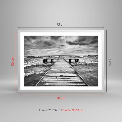 Poster in white frmae - Waiting for the Wind to Blow away - 70x50 cm