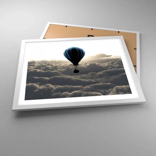 Poster in white frmae - Wanderer above Clouds - 50x40 cm