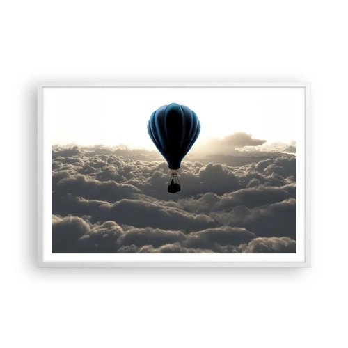 Poster in white frmae - Wanderer above Clouds - 91x61 cm