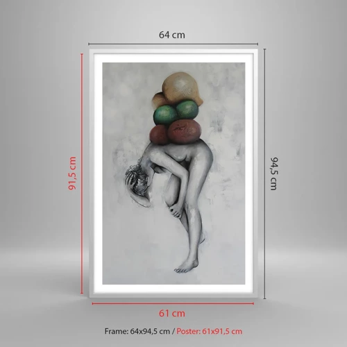 Poster in white frmae - Weight of Life - 61x91 cm