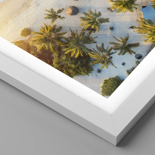 Poster in white frmae - Welcome to Paradise - 30x40 cm