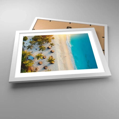 Poster in white frmae - Welcome to Paradise - 40x30 cm