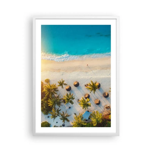 Poster in white frmae - Welcome to Paradise - 50x70 cm