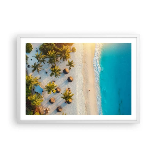 Poster in white frmae - Welcome to Paradise - 70x50 cm