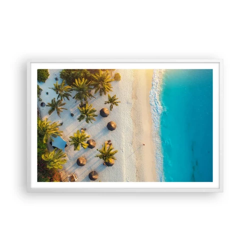 Poster in white frmae - Welcome to Paradise - 91x61 cm