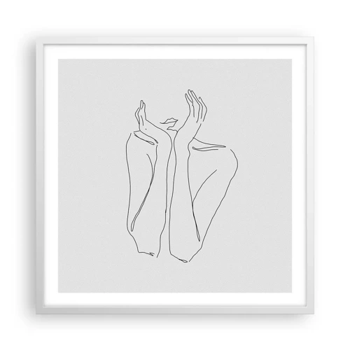 Poster in white frmae - What Girls Are Dreaming of - 60x60 cm