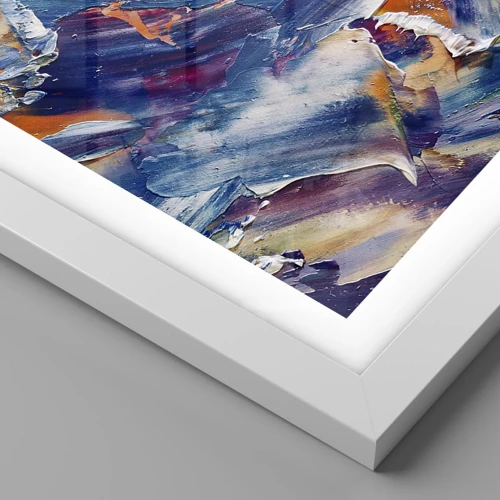 Poster in white frmae - Whirlwind of Colour - 100x70 cm