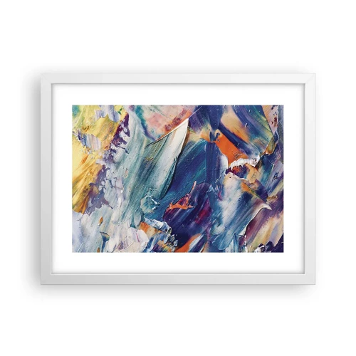 Poster in white frmae - Whirlwind of Colour - 40x30 cm