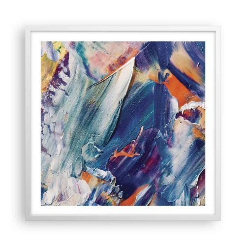 Poster in white frmae - Whirlwind of Colour - 60x60 cm