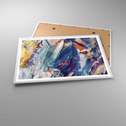 Poster in white frmae - Whirlwind of Colour - 91x61 cm