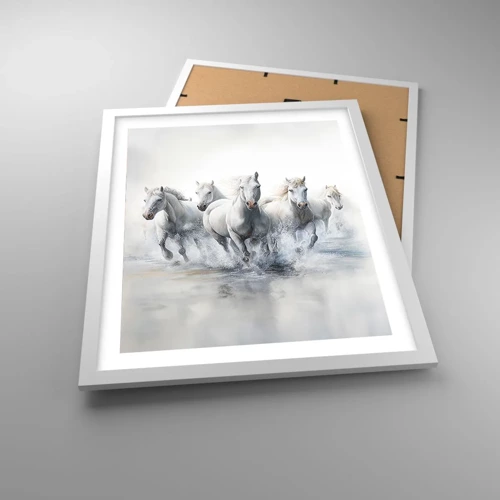 Poster in white frmae - White Magic - 40x50 cm