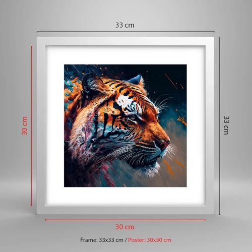 Poster in white frmae - Wild Beauty - 30x30 cm