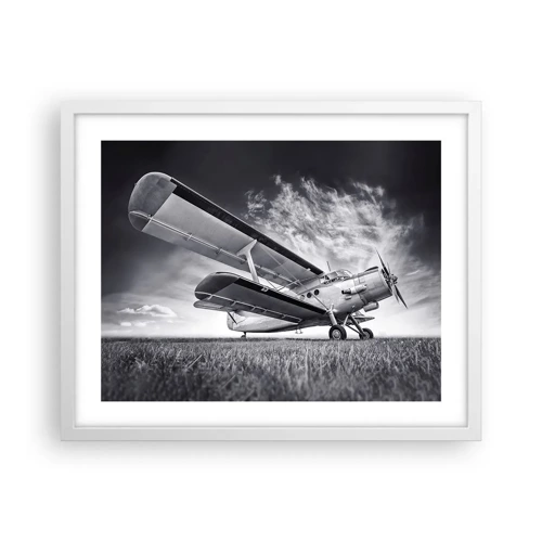 Poster in white frmae - Winged Pilgrim - 50x40 cm