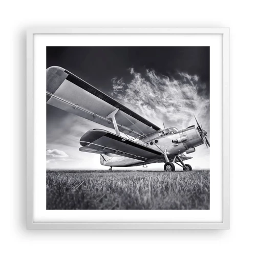 Poster in white frmae - Winged Pilgrim - 50x50 cm