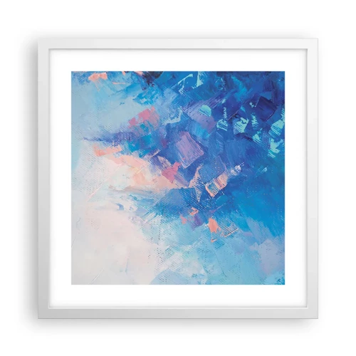 Poster in white frmae - Winter Abstract - 40x40 cm