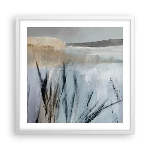 Poster in white frmae - Winter Fields - 50x50 cm