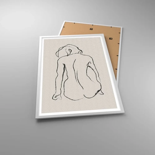 Poster in white frmae - Woman Nude - 61x91 cm