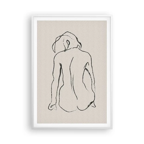 Poster in white frmae - Woman Nude - 70x100 cm