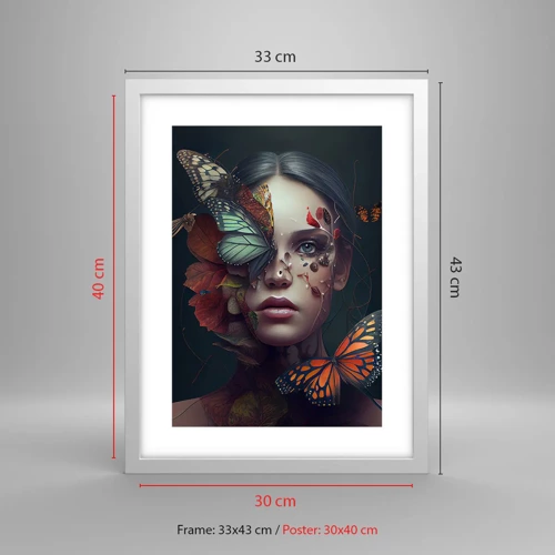 Poster in white frmae - Wonderful Metamorphosis - 30x40 cm