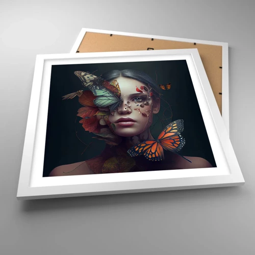 Poster in white frmae - Wonderful Metamorphosis - 40x40 cm