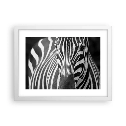 Poster in white frmae - World Is Black and White - 40x30 cm