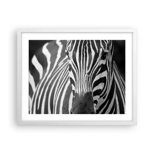 Poster in white frmae - World Is Black and White - 50x40 cm