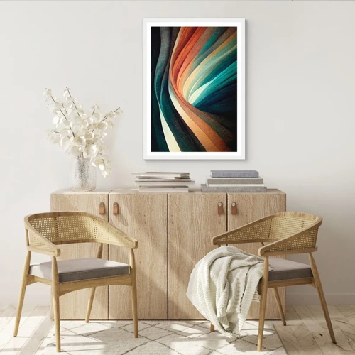 Poster in white frmae - Woven from Colours - 70x100 cm