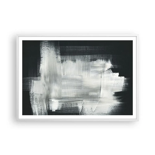 Poster in white frmae - Woven from the Vertical and the Horizontal - 100x70 cm