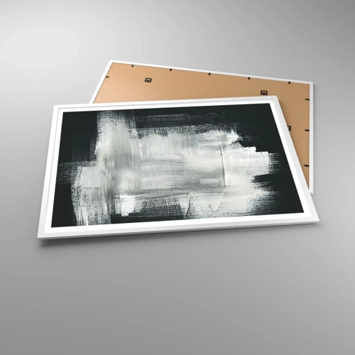 Poster in white frmae - Woven from the Vertical and the Horizontal - 100x70 cm