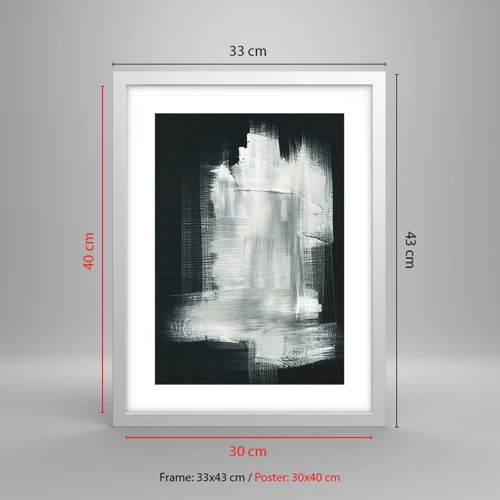 Poster in white frmae - Woven from the Vertical and the Horizontal - 30x40 cm