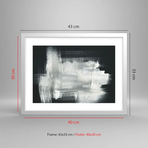 Poster in white frmae - Woven from the Vertical and the Horizontal - 40x30 cm