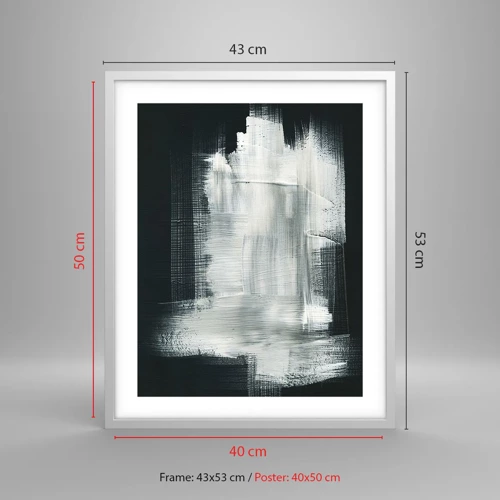 Poster in white frmae - Woven from the Vertical and the Horizontal - 40x50 cm